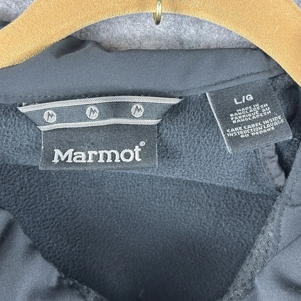 MARMOT SOFT SHELL MENS Size Large JACKET Full Zip Pockets / Black